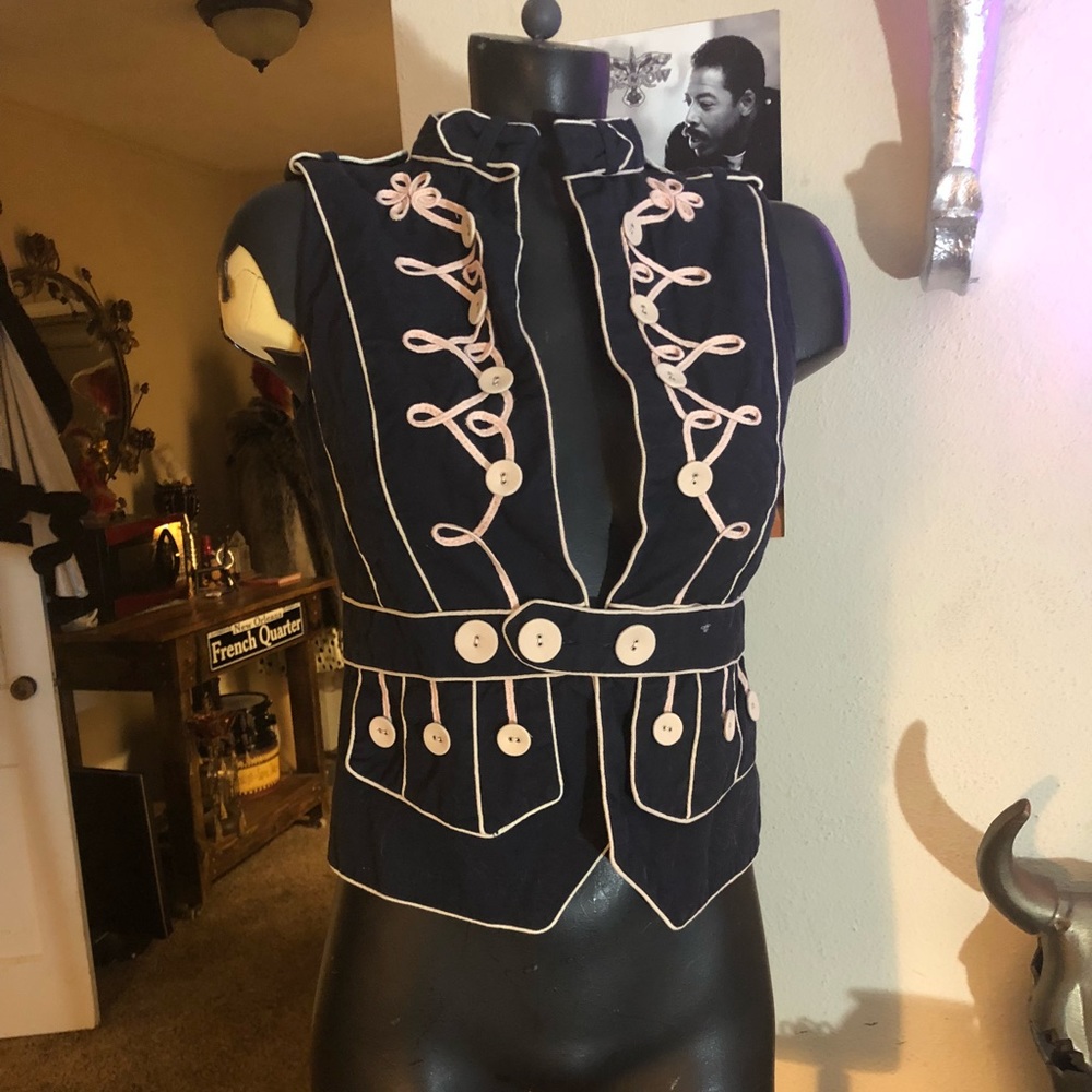Sgt Pepper military style Vest with Cording